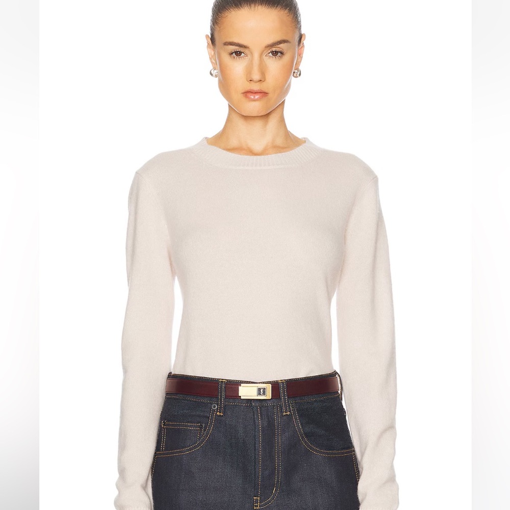 Enza Costa powder cashmere pink sweater NEW XS
